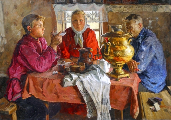 В.Ф. Стожаров «У самовара» 1956г.